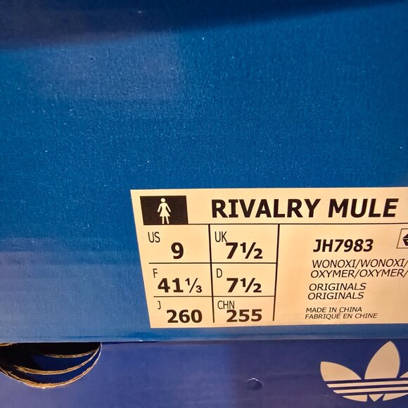 Adidas Originals Rivalry Platform Purple Mule Nubuck Leather Size 9 JH7983 NEW - Picture 10 of 14